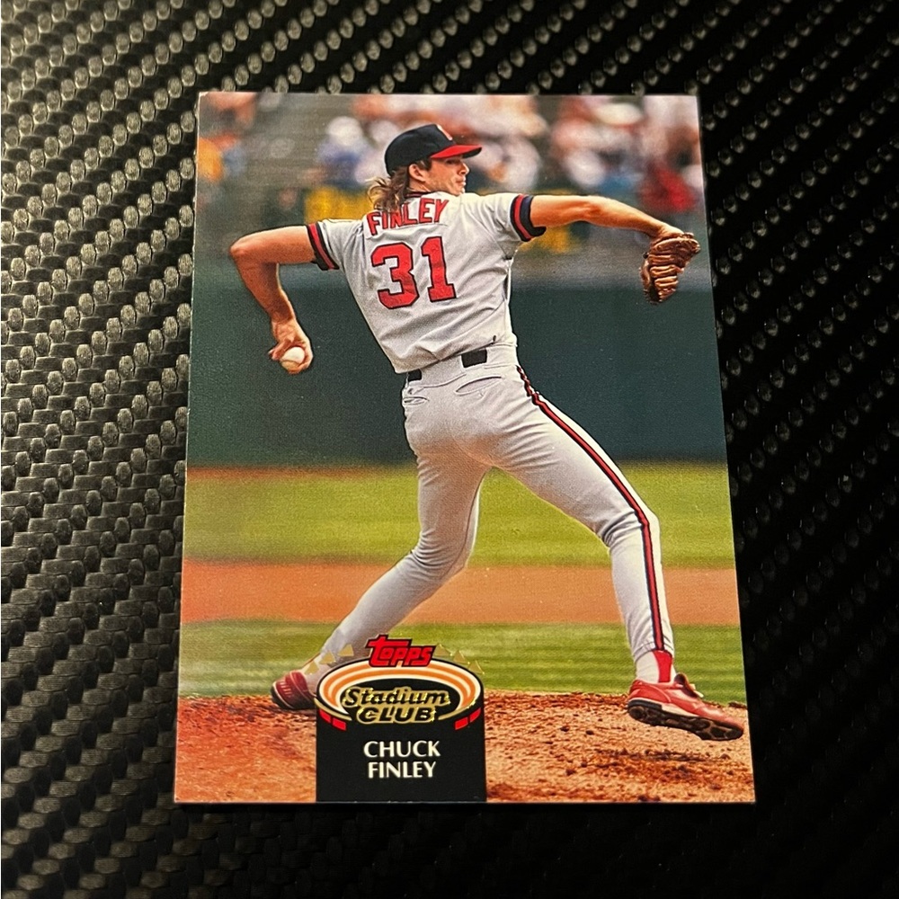 CHUCK FINLEY 1992 TSC #315 CALIFORNIA ANGELS BASEBALL TRADING CARD VINTAGE
